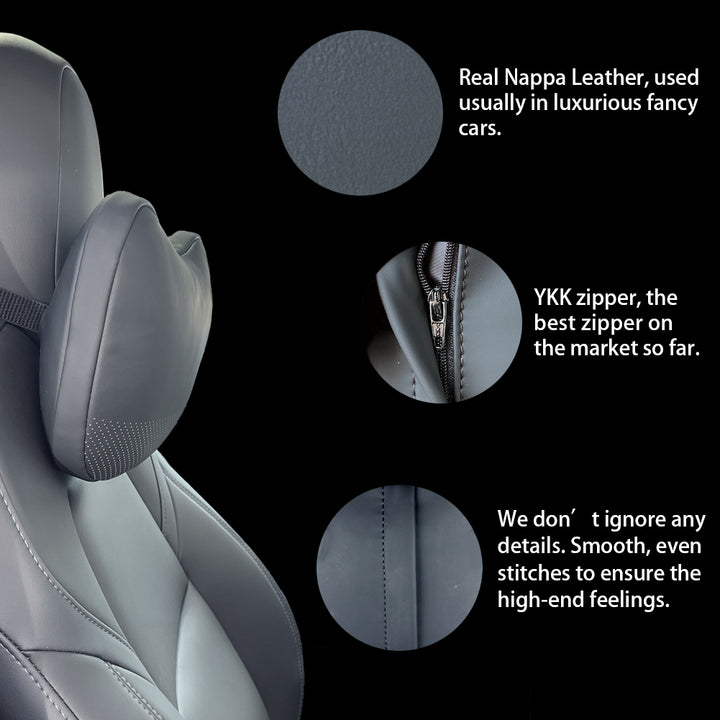 Universal Fit Black Tesla Car Headrest Pillow (Pack of 2) – TESBEAUTY