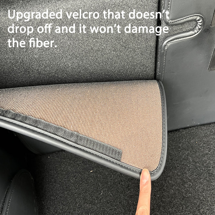 TESBEAUTY Tesla Model Y Seat Back Protector Seat Back Carpet Protector 3 Pieces All Weather Anti-Scratch Black - TESBEAUTY